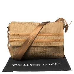 Givenchy Tan Signature Fabric and Leather Trim Messenger Bag