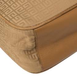 Givenchy Tan Signature Fabric and Leather Trim Messenger Bag