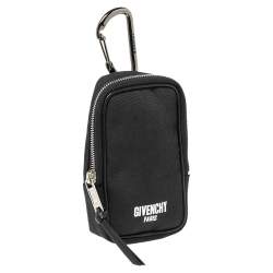 Givenchy Black Canvas Clip On Pouch