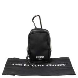 Givenchy Black Canvas Clip On Pouch
