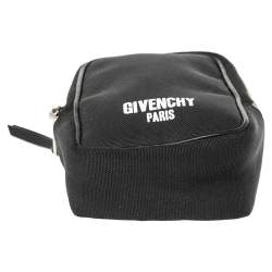 Givenchy Black Canvas Clip On Pouch