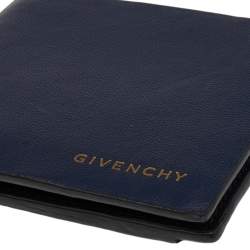 Givenchy Blue Leather Bi Fold Wallet