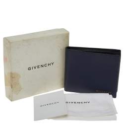 Givenchy Blue Leather Bi Fold Wallet