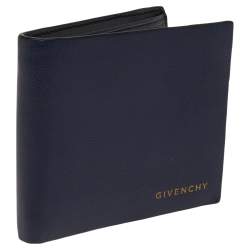 Givenchy Blue Leather Bi Fold Wallet