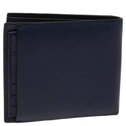 Givenchy Blue Leather Bi Fold Wallet