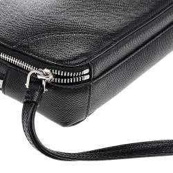 Givenchy Black Leather Double Zip Pouch