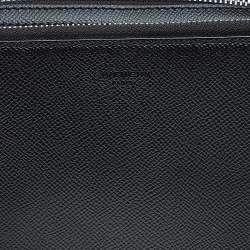 Givenchy Black Leather Double Zip Pouch