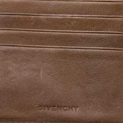 Givenchy Grey/Brown Canvas and Leather Trifold Wallet