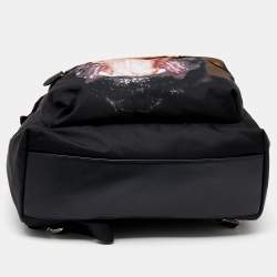 Givenchy Black Rottweiler Nylon and Leather Backpack