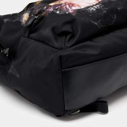 Givenchy Black Rottweiler Nylon and Leather Backpack