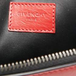 Givenchy Tri Color Leather Reverse Logo Flat Zip Pouch