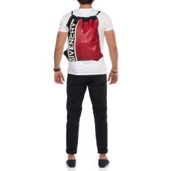 Givenchy Tri Color Leather and Nylon Motocross Sport Drawstring Backpack