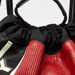 Givenchy Tri Color Leather and Nylon Motocross Sport Drawstring Backpack