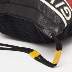 Givenchy Tri Color Leather and Nylon Motocross Sport Drawstring Backpack