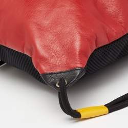 Givenchy Tri Color Leather and Nylon Motocross Sport Drawstring Backpack