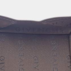 Givenchy Brown/Grey Leather And Monogram Fabric Coin Purse