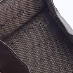 Givenchy Brown/Grey Leather And Monogram Fabric Coin Purse