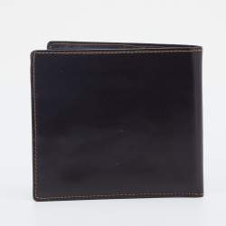 Pre Owned Givenchy Dark Brown Leather Bifold Wallet