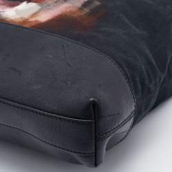 Givenchy Black Canvas and Leather Doberman Tote