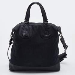 Givenchy Black Canvas and Leather Doberman Tote