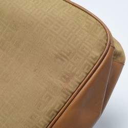 Givenchy Beige/Tan Monogram Nylon and Leather Messenger Bag