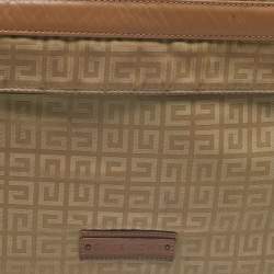 Givenchy Beige/Tan Monogram Nylon and Leather Messenger Bag