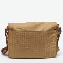 Givenchy Beige/Tan Monogram Nylon and Leather Messenger Bag