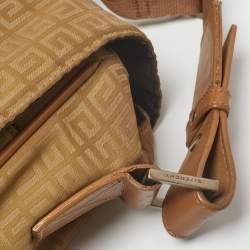 Givenchy Beige/Tan Monogram Nylon and Leather Messenger Bag
