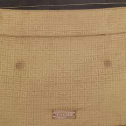 Givenchy Beige/Tan Monogram Nylon and Leather Messenger Bag