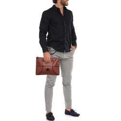 Givenchy Brick Red Pebbled Leather Basketball Clutch