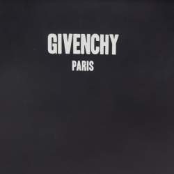 Givenchy Black Leather Logo Flat Zip Pouch