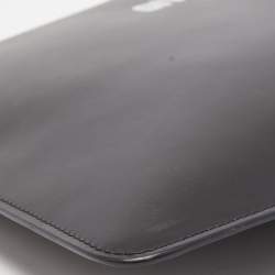 Givenchy Black Leather Logo Flat Zip Pouch