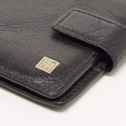 Givenchy Black Leather Bifold Flap Wallet