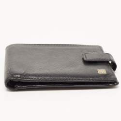 Givenchy Black Leather Bifold Flap Wallet
