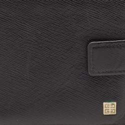 Givenchy Black Leather Bifold Flap Wallet