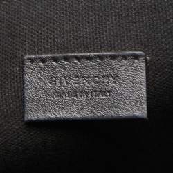 Givenchy Black Leather Embroidered Zip Pouch