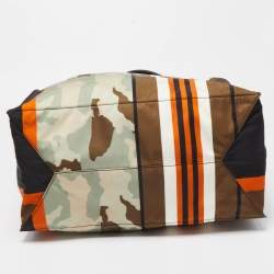Givenchy Multicolor Camouflage and Striped Nylon Tote