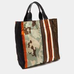Givenchy Multicolor Camouflage and Striped Nylon Tote