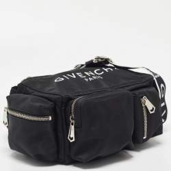 Givenchy Black Nylon Pandora Pocket Messenger Bag