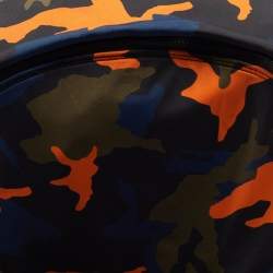 Pre Owned Givenchy Multicolor Camouflage Nylon and Leather Front Pocket Backpack