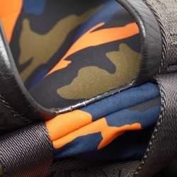 Pre Owned Givenchy Multicolor Camouflage Nylon and Leather Front Pocket Backpack