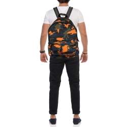 Pre Owned Givenchy Multicolor Camouflage Nylon and Leather Front Pocket Backpack