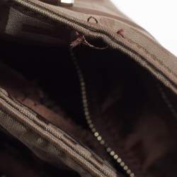 Givenchy Brown/Olive Green Signature Nylon Zip Around Messenger Bag