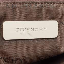 Givenchy Brown/Olive Green Signature Nylon Zip Around Messenger Bag