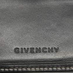 Givenchy Black/Grey Monogram Canvas and Leather Bifold Compact Wallet