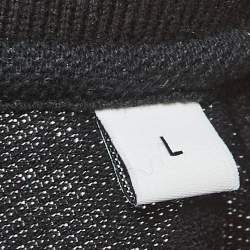 Pre Owned Givenchy Black Leather Patch Cotton Pique Polo Shirt L
