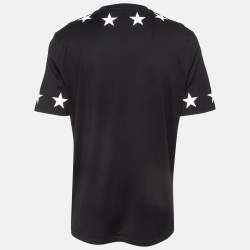 مملوكة مسبقًا Givenchy Black Star Print Cotton T-Shirt M