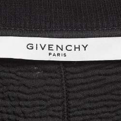 Givenchy Black Logo Print Cotton Distressed Sweatshirt S