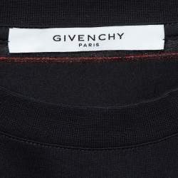 مملوكة مسبقًا Givenchy Black Cuban Tape Star Collar Cotton T-Shirt S