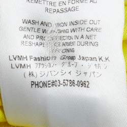 Pre Owned Givenchy Yellow Signature Logo Jersey Crew Neck T-Shirt M